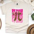 thumbnail image 1 of Pi Day Math Teacher Shirt – Cheetah Pi Graphic with Pencil Bow & Pink Lettering, Natural, Size M, 1 of 6