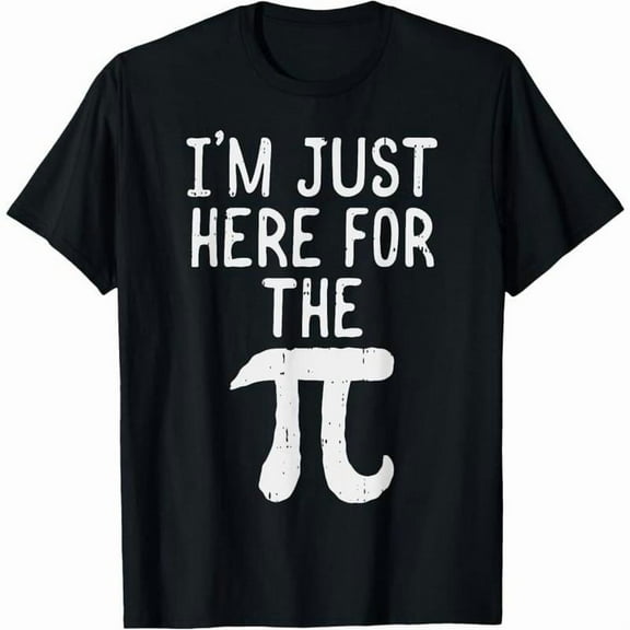 Pi Day Pie T-Shirt Graphic Tee Funny Top Math Geek Design Cotton Short Sleeve Fashion Casual Black S-5XL