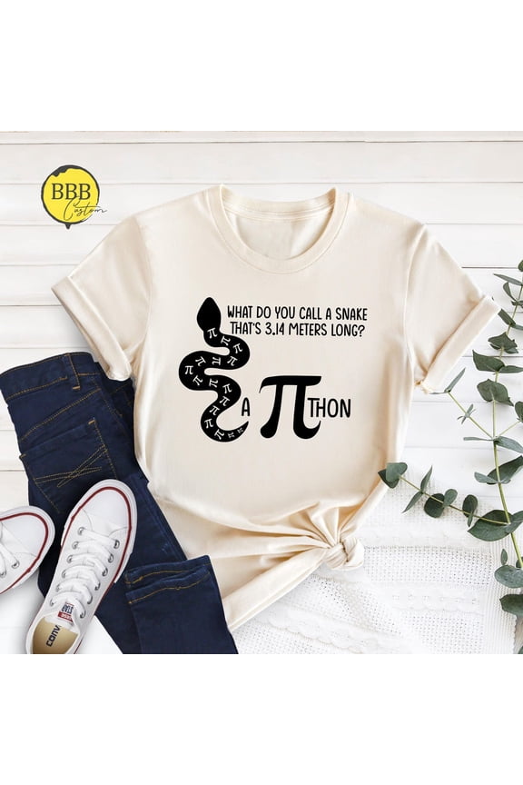 Pi Day Python Tee: Snake Pun Shirt TSHIRT All Size S-5XL
