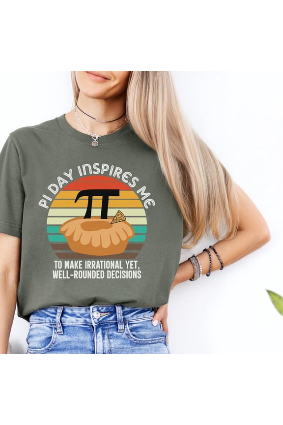 Pi Day Retro Sunset Shirt Funny Math Pun Apparel for Nerds Math Teacher Gift Pizza Pie Hum