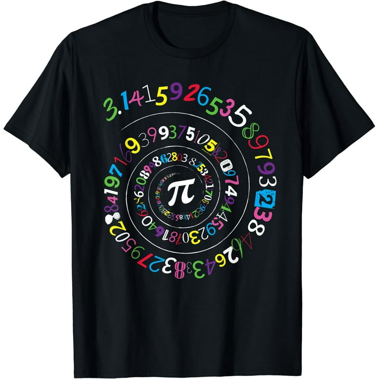 Pi Day Shirt Spiral Pi Colorful Tee Teacher Student Pi Day Shirt Spiral Pi Colorful Tee Teacher Student