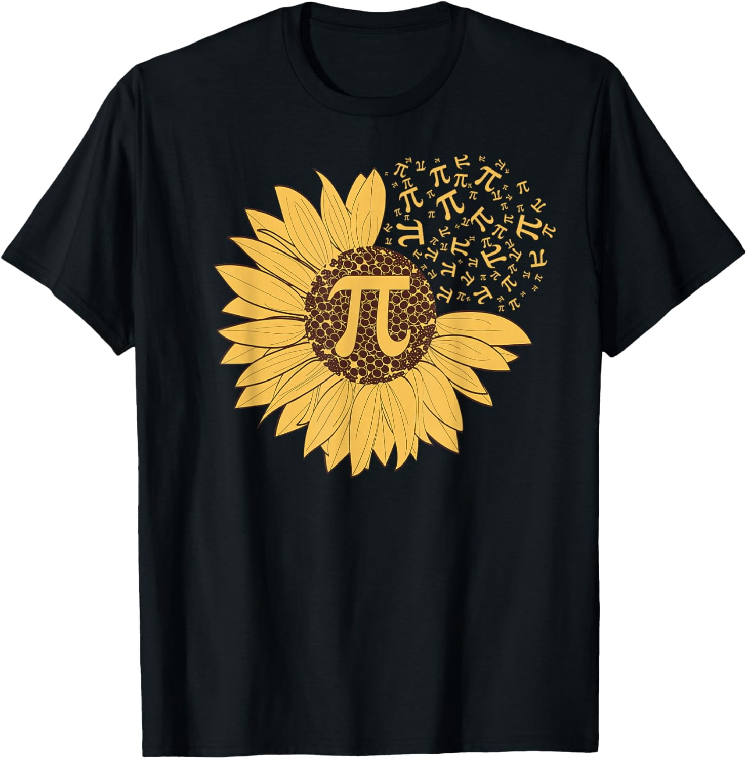 Pi Day Shirt Sunflower 3,14 Pi Number Symbol Math Science Mens T-Shirt ...