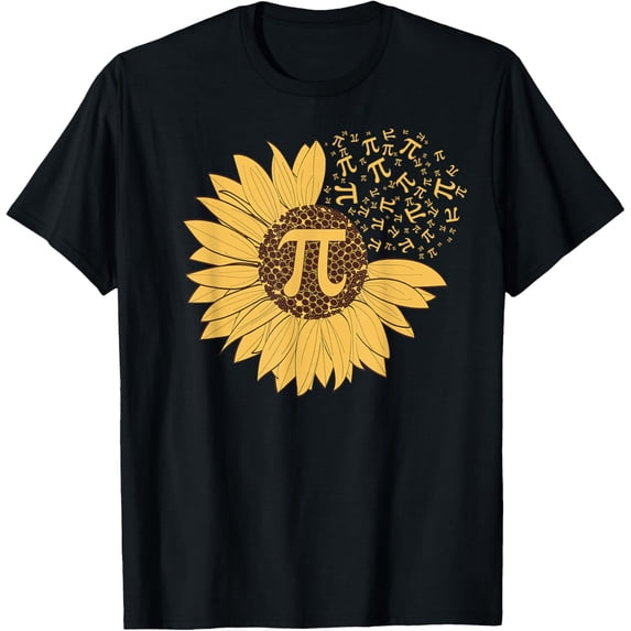 Pi Day Shirt Sunflower 3,14 Pi Number Symbol Math Science Mens T-Shirt ...