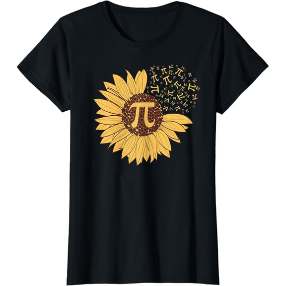 Pi Day Shirt - Sunflower 3,14 Pi Number Symbol Math Science T-Shirt