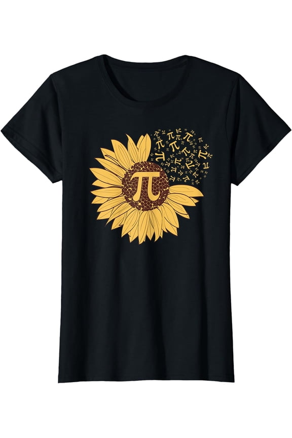 Pi Day Shirt - Sunflower 3,14 Pi Number Symbol Math Science T-Shirt