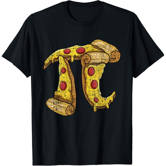 Pi Day Shirt kids Pizza Pi Funny Math Food 3.14 Distressed T-Shirt men and women can wear, black, white, gifts