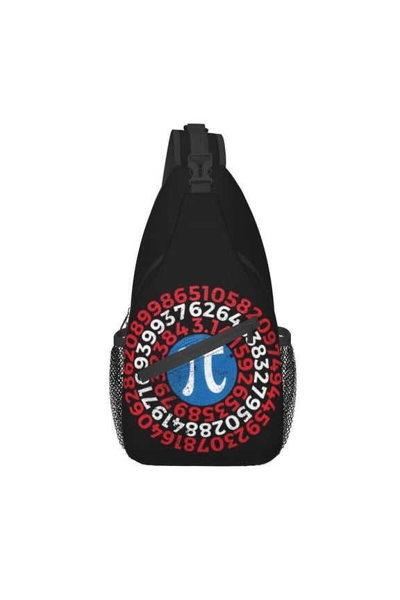 Pi Day Sling Chest Bag Custom Math Science Nerd Geek Shoulder Crossbody Backpack for Men Travel Hiking Daypack