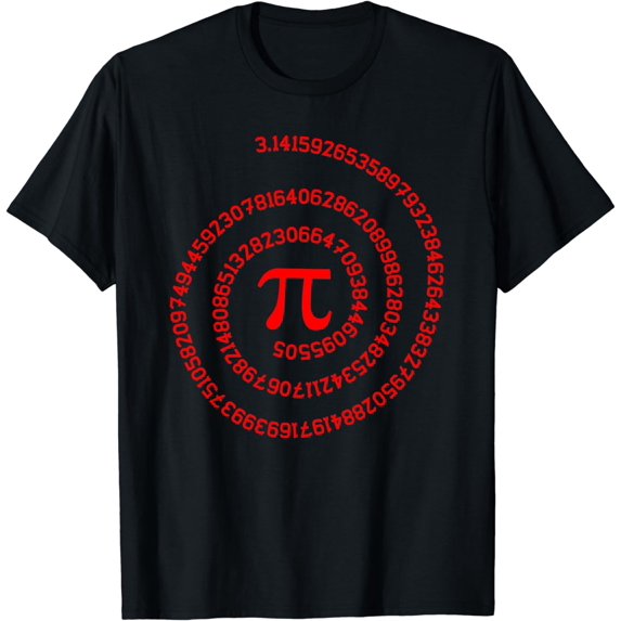 Pi Day Spiral March 14 Rainbow Math Geek Nerd Tee T-Shirt