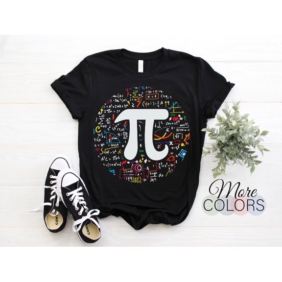 Pi Day Spiral T-shirt, Mathematical Nerd Science T-shirt, Pi 3.14 Ratio Algebra Symbol Teacher Gift