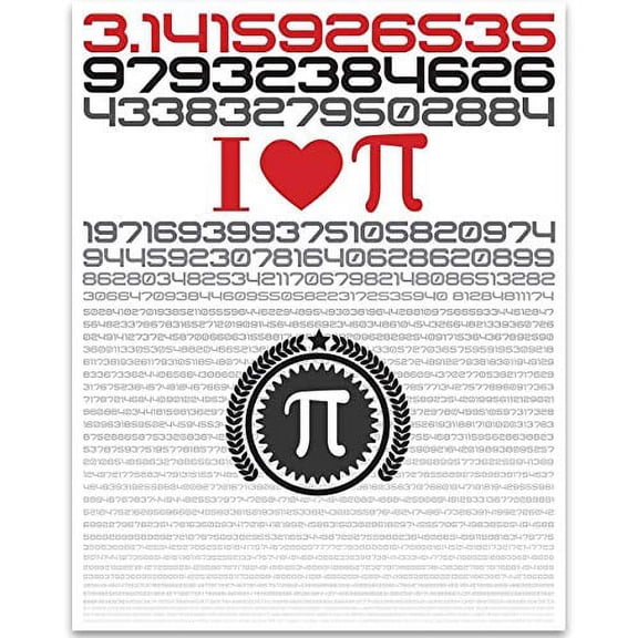 Pi Digits - 11x14 Unframed Art Print - Great Gift for Geeks and Math Lovers