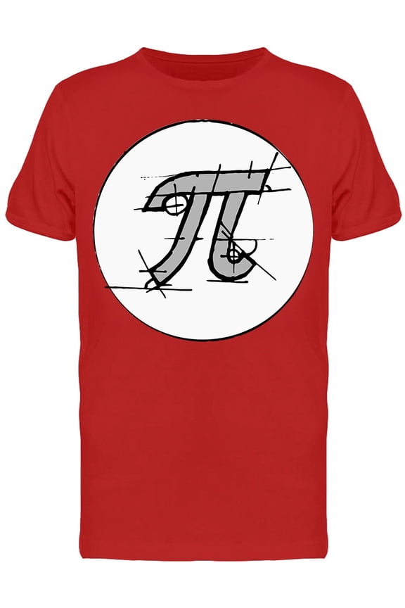 Pi Draw In Circle T-Shirt Men -Image by Shutterstock, Male x-Large