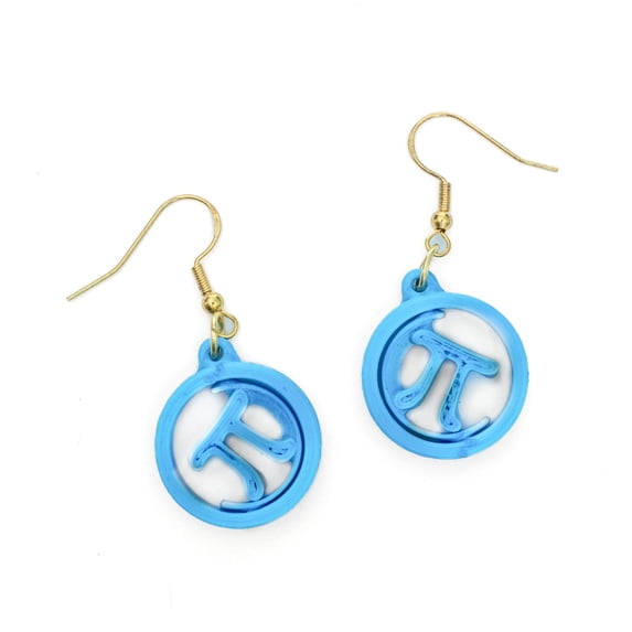 Clever Contraption Pi Symbol Spinner Earrings – Fun Math Jewelry for Teens and Adults