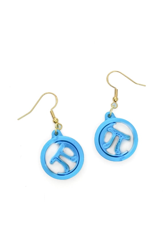 Clever Contraption Pi Symbol Spinner Earrings – Fun Math Jewelry for Teens and Adults