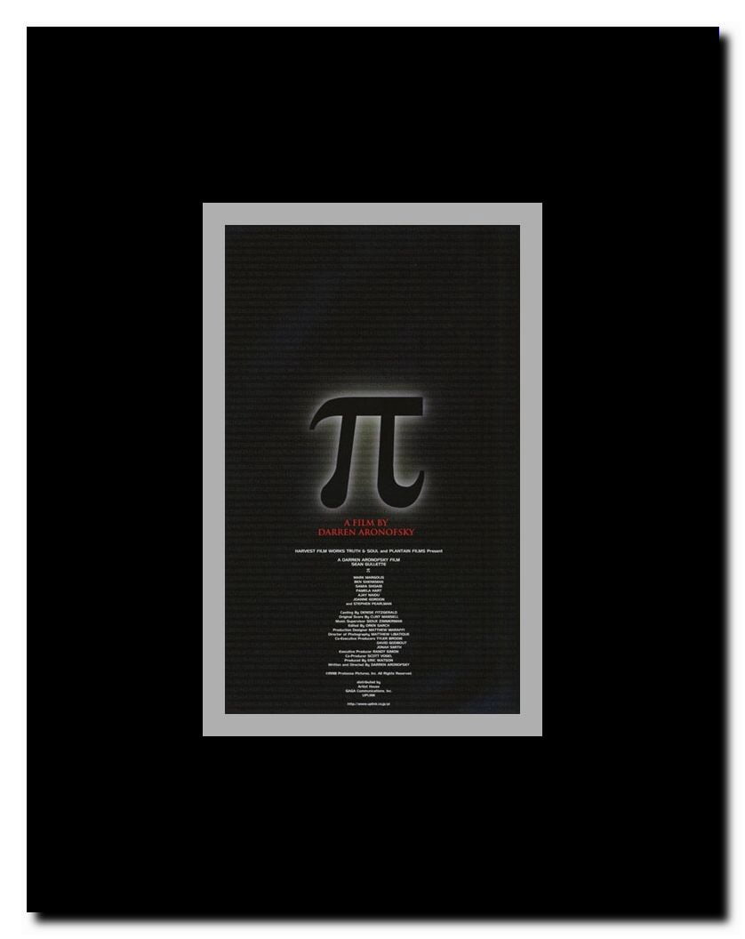 Pi Framed Movie Poster