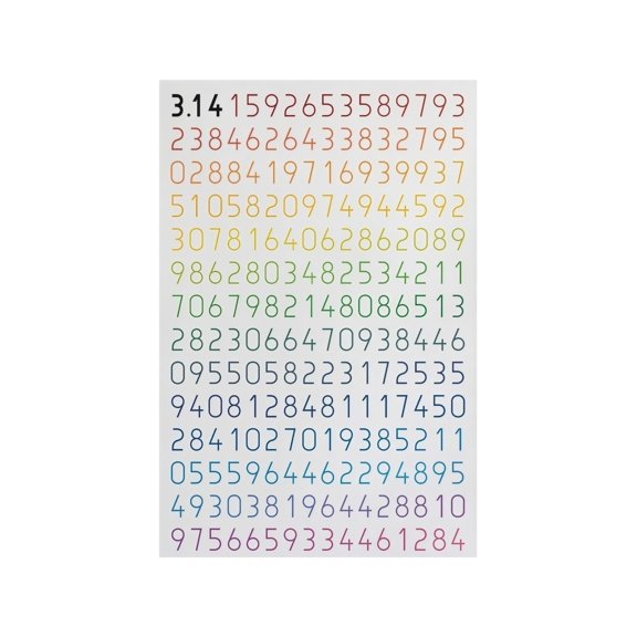 Pi Infinite Digits Poster Rainbow Math Chart for Classroom STEM Center Library Math Club Wall Decor