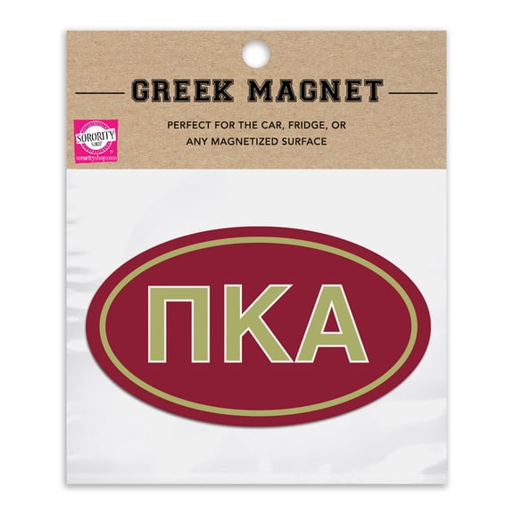 Pi Kappa Alpha Oval Fraternity Car Magnet Set of 2 - Removable, No Residue, All-Weather Magnets for Fraternity Guys and Student Drivers