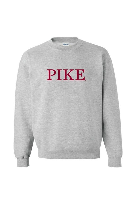 Pi Kappa Alpha Sport Gray Crewneck Sweatshirt Pike Design