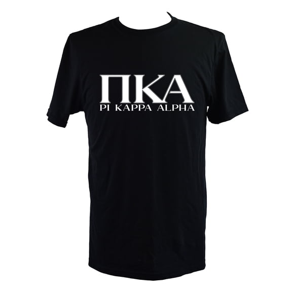 Pi Kappa Alpha T-Shirt - Varsity Letter Fraternity Tee, 100% Cottont, Size Large