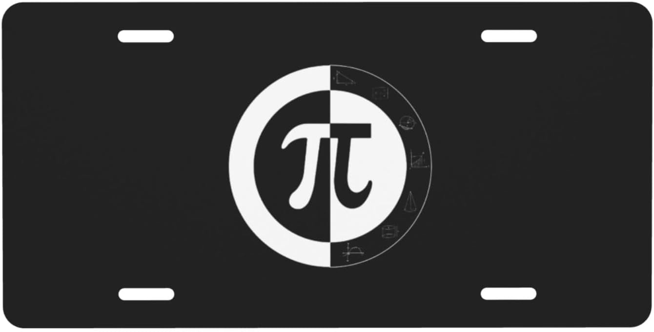 Pi Tag. Sign Pi License Plate for Front of Car Sign License Plates 6x12 Inches Metal ...