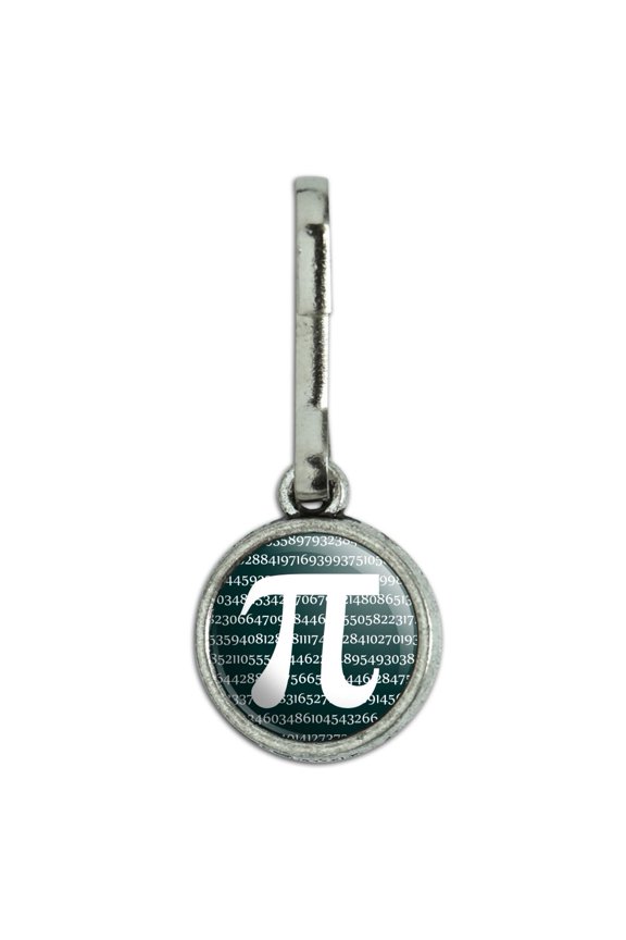 Pi Math Geek Nerd 3.14 Antiqued Charm Clothes Purse Suitcase Backpack Zipper Pull Aid