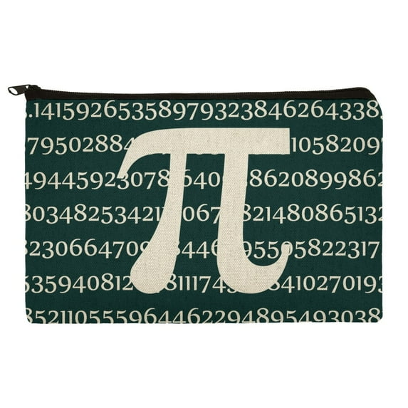 Pi Math Geek Nerd 3.14 Pencil Pen Organizer Zipper Pouch Case