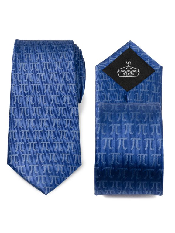 Pi Mathematics Symbol Blue Men's Tie
