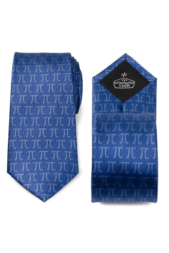 Pi Mathematics Symbol Blue Men's Tie