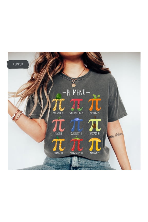 Pi Menu Math Teacher Shirt, Funny Math Teacher Shirt, Pi Day Shirt, Pi Symbol Math Nerd Sh