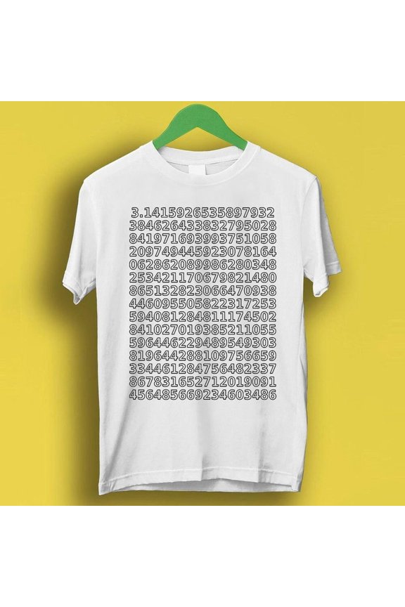 Pi Number 3.4 Math Design Meme Gift Funny Style Unisex Gamer Cult Music Tee T Shirt P794