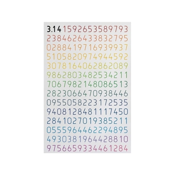 Pi Number Poster Rainbow Infinite Digits Math Art Print for Math Teacher Classroom STEM Lab School Wall Decor