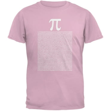 Pi Numbers Light Pink Adult T-Shirt - Medium