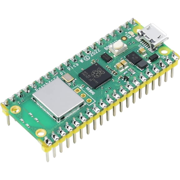 Pi Pico W Microcontroller Board, with Pre-soldered Header, Based on RP2040 Dual-core Processor (3 Items)