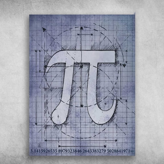 Pi Poster, Math Lover, Wall Poster, 3.14149, Math Classroom 11 x 17 Inch Poster