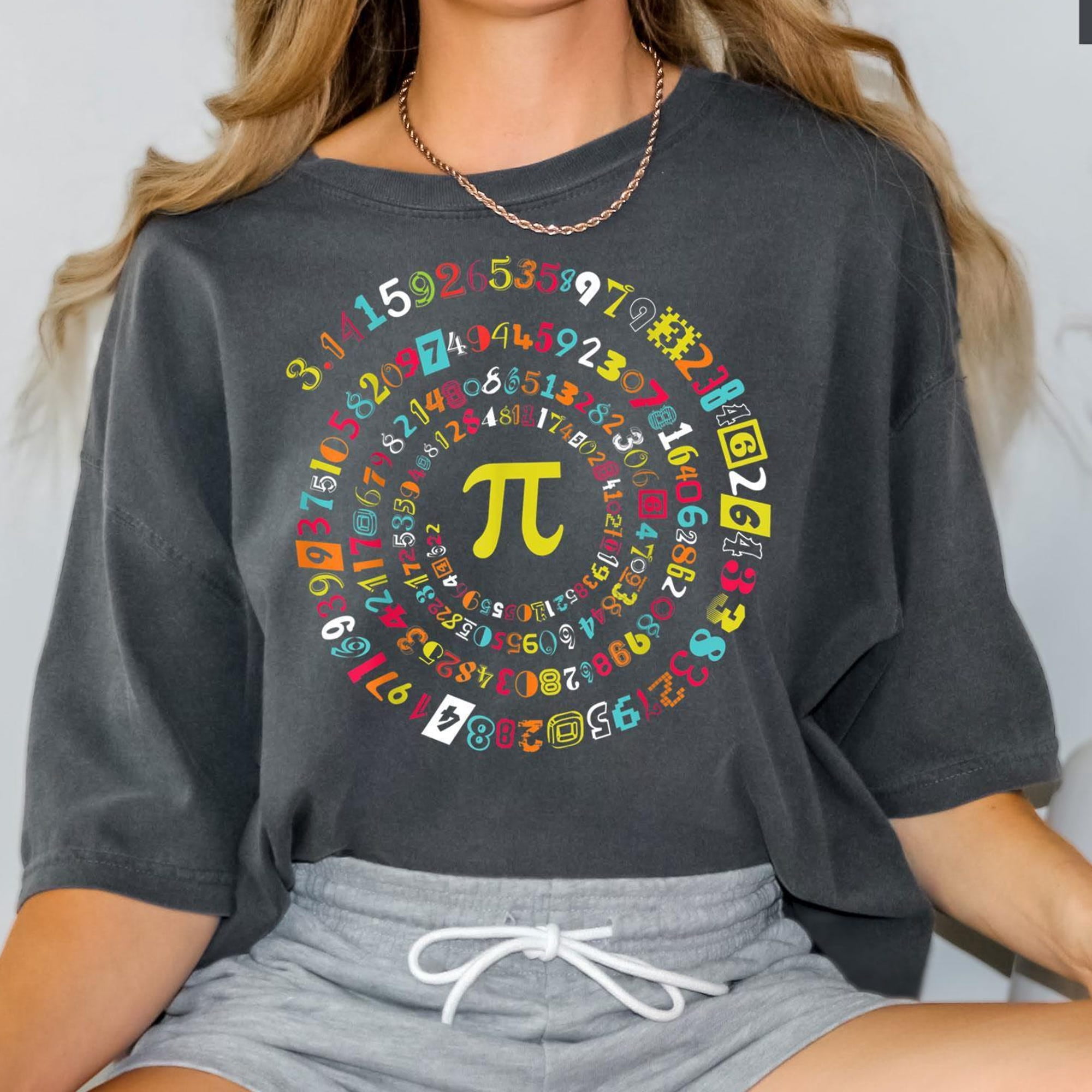 pi planning pi mol shirt Pi Shirt Pi Day Shirt Math TShirt Spiral Pi Numbers Tee Pi Symbol Shirt  Math Teacher Tee F