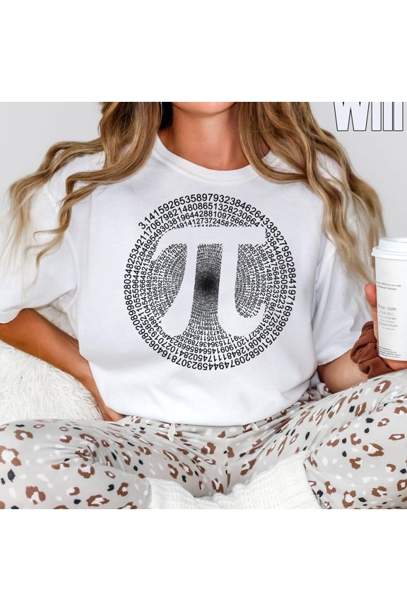 Pi Shirt Spiral Pi Tee Pi Symbol Shirt Pi Day Shirt Math Teacher Tee Math Lover Shirt Funn