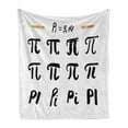 thumbnail image 1 of Pi Soft Flannel Fleece Throw Blanket, Brush Written Grunge Image of Same in Different Styles, Cozy Plush for Indoor and Outdoor Use, 50" x 60", Grey Coffee, by Ambesonne, 1 of 5