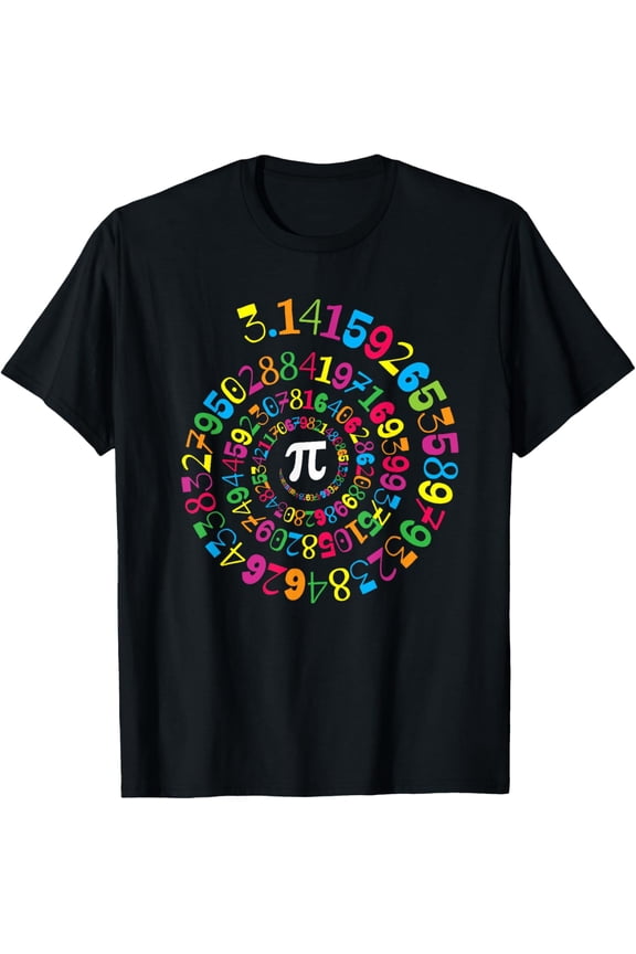 Pi Spiral Novelty Math Geek 3.14 Pi Day T-Shirt