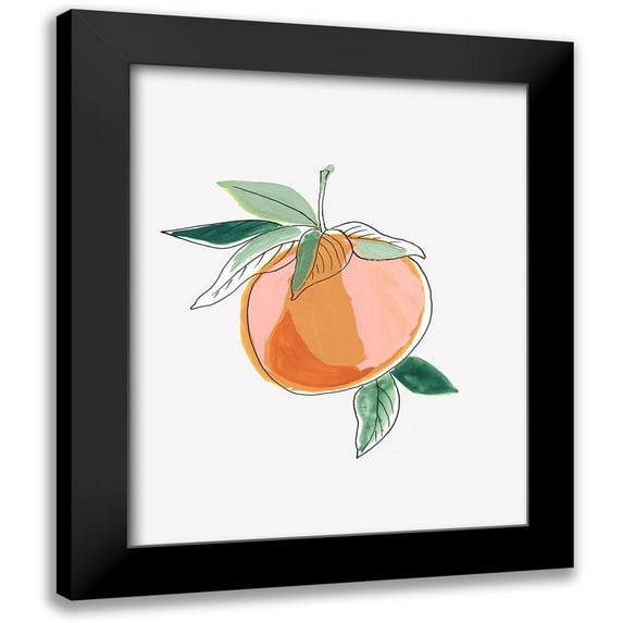 Pi Studio 12x14 Black Modern Framed Museum Art Print Titled - Sweet Blood Orange
