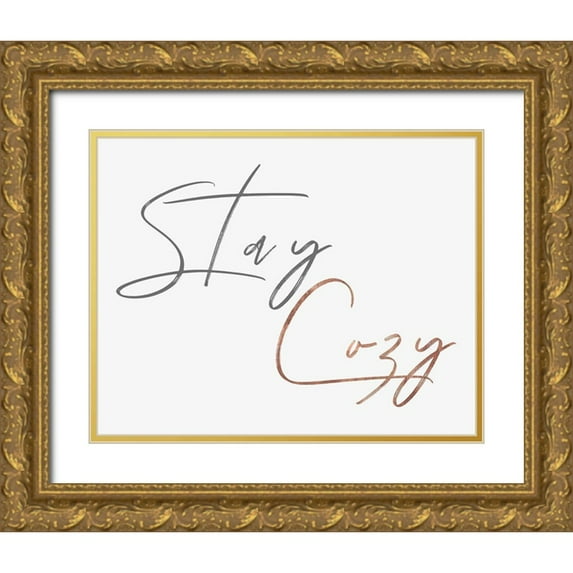 Pi Studio 32x26 Gold Ornate Wood Framed with Double Matting Museum Art Print Titled - Stay Cozy
