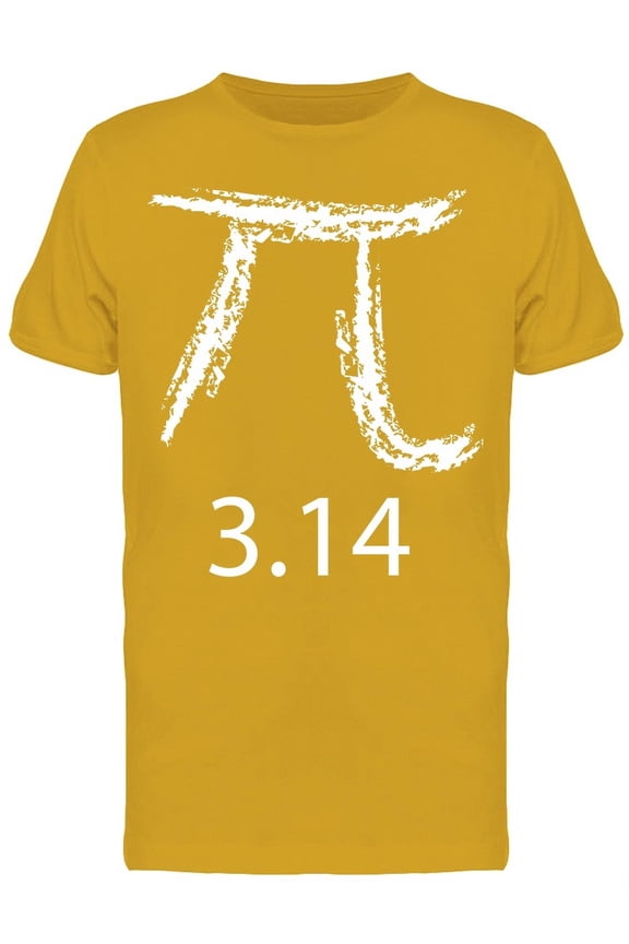 Pi Symbol 3.14 Chalk Effect T-Shirt Men -Image by Shutterstock, Male Large