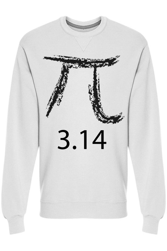 Pi Symbol 3.14 Pencil Draw Sweatshirt Men -Image by Shutterstock, Male Large