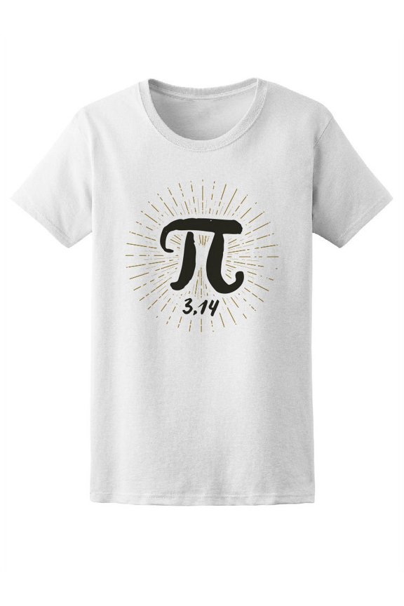 Pi Symbol 3.1416 Math Lovers T-Shirt Women -Image by Shutterstock, Female Medium