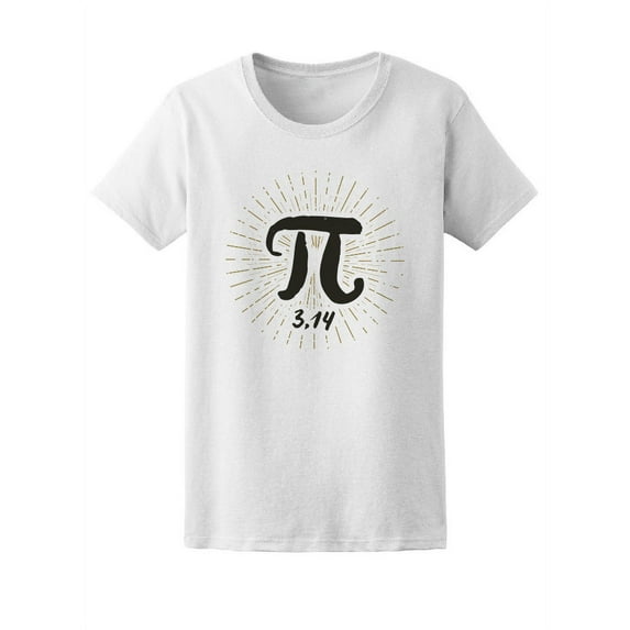 Pi Symbol 3.1416 Math Lovers T-Shirt Women -Image by Shutterstock, Female x-Large