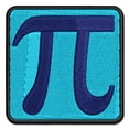 thumbnail image 1 of Pi Symbol Applique Multi-Color Embroidered Hook & Loop Patch - 2.0 Inch Mini, 1 of 5