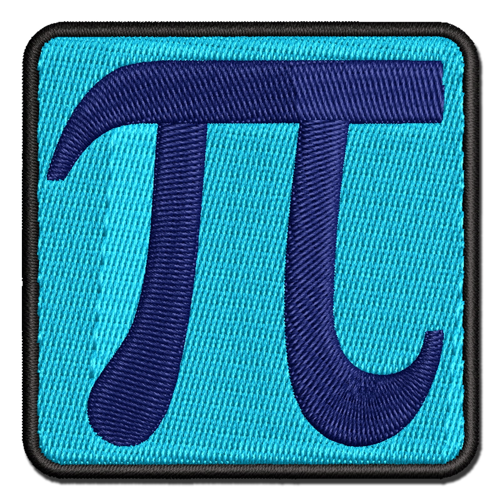 Pi Symbol Applique Multi-Color Embroidered Iron-On Patch - 3.5 Inch Large