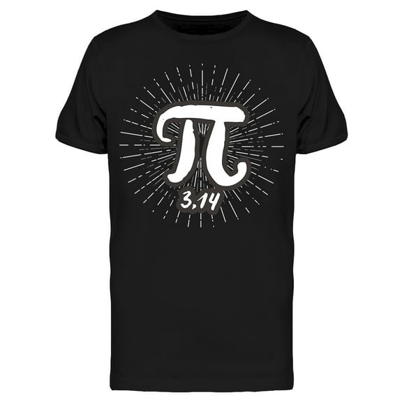 Pi Symbol Drawn Chalkboard T-Shirt Men -Image by Shutterstock, Male x-Large