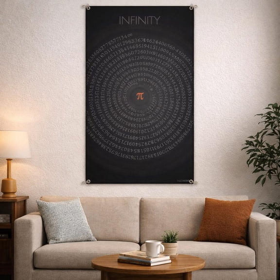 Pi Symbol Mathematics Wall Art Print, Unframed Paper Poster 8x10in
