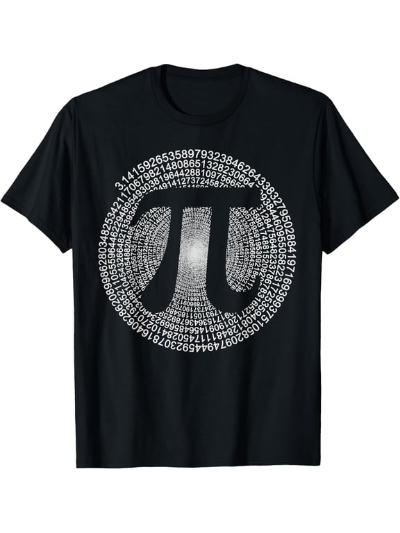 Pi T-Shirt 3,14 Pi Number Symbol Math Science Gift T-ShirtMen and women, Black T-shirt, size: Extra large