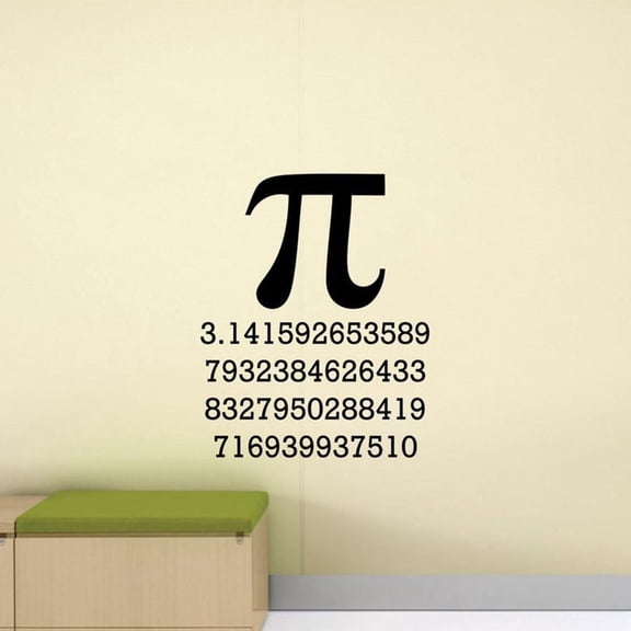 Pi Wall Decal Mathematics Classroom Decal Geometry Science Sign School Poster Education Quote Vinyl Sticker Decor Wall Art 73x42cm