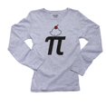 thumbnail image 1 of Pi With Whip Cream Cherry On Top - Math Humor Women's Long Sleeve Grey T-Shirt, 1 of 2